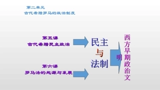 必修1第5课古代希腊民主政治