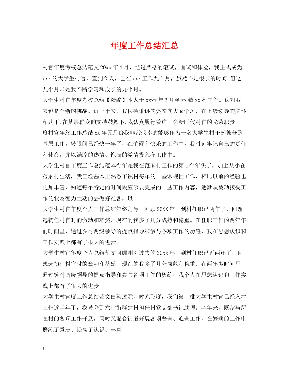 2020年度工作总结汇总_第1页