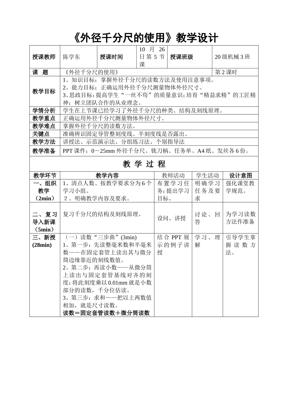 教学设计《外径千分尺》-陈学东_第1页