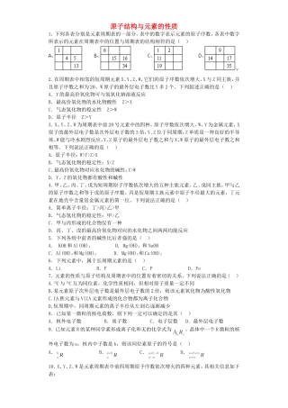 江苏省宜宾高中2016届高考化学复习原子结构与元素的性质加餐训练含解析苏教版选修3