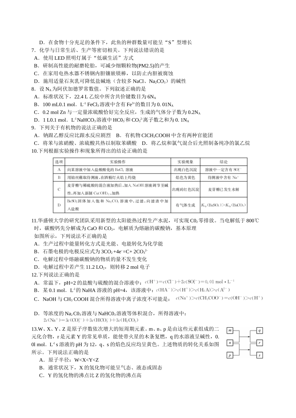 河南省豫北名校联盟2017届高三上学期精英对抗赛理综试题word版含解析_第2页