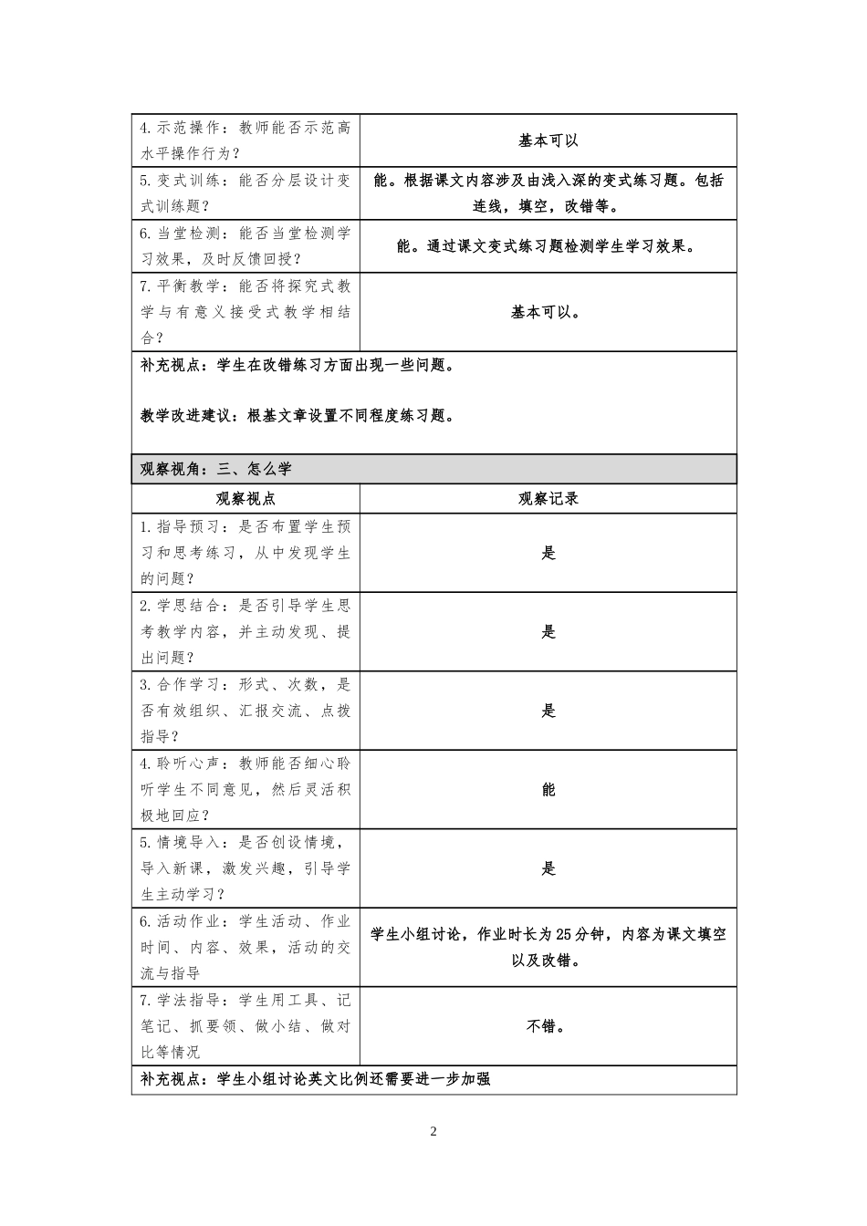 课堂观察记录孟晓虹_第2页