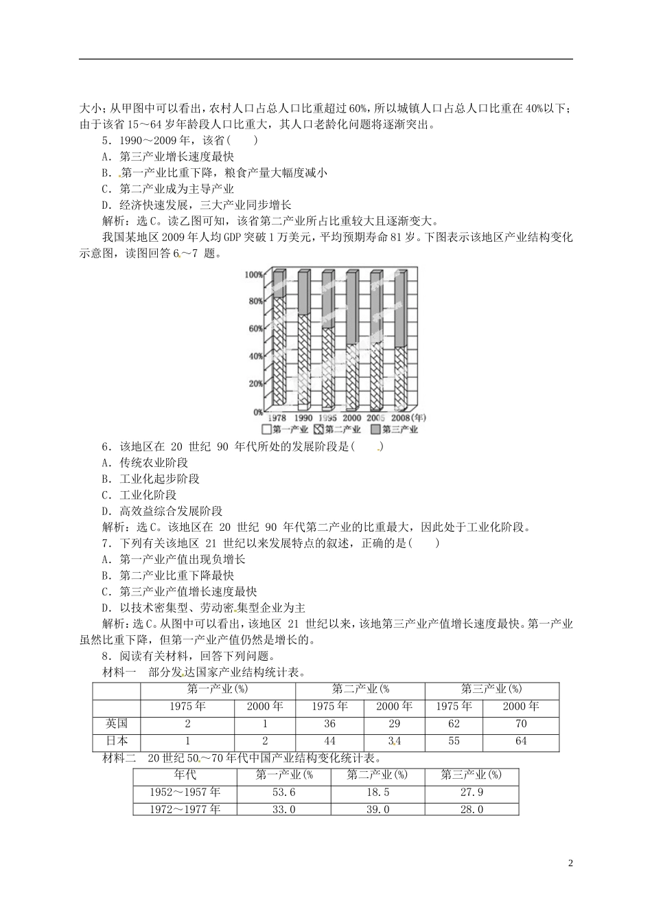 【优化指导】2013高考地理总复习 区域可持续发展 1-1 区域的基本含义 区域发展阶段 湘教版_第2页