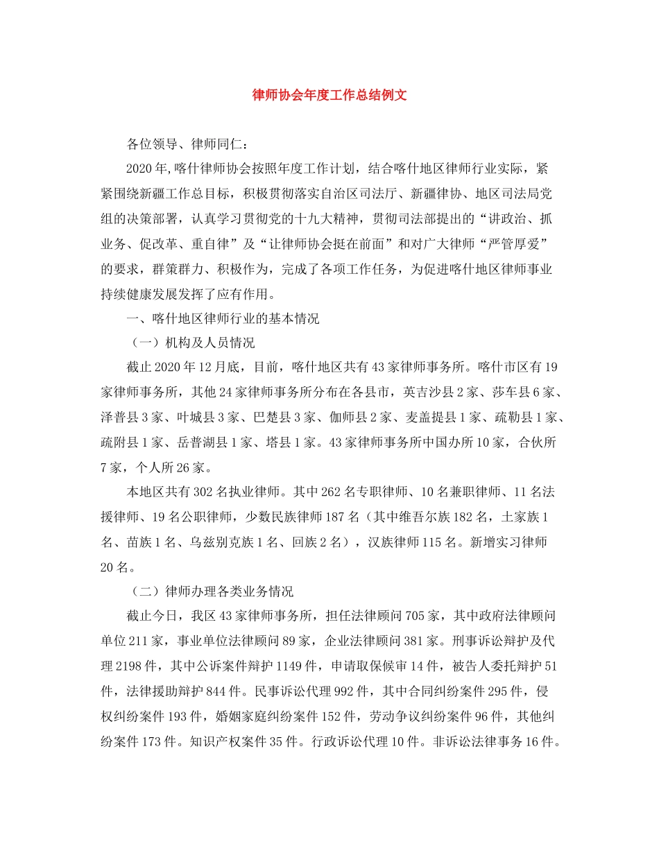 律师协会年度工作总结例文_第1页