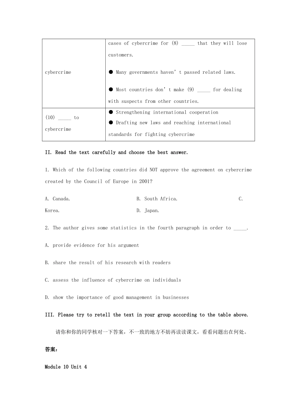 英语周报2015年高中英语Unit4Lawandorder课文分析练习牛津译林版选修10_第2页