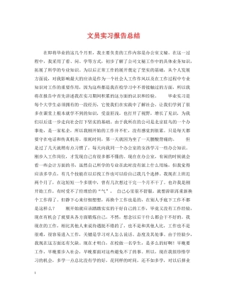文员实习报告总结2