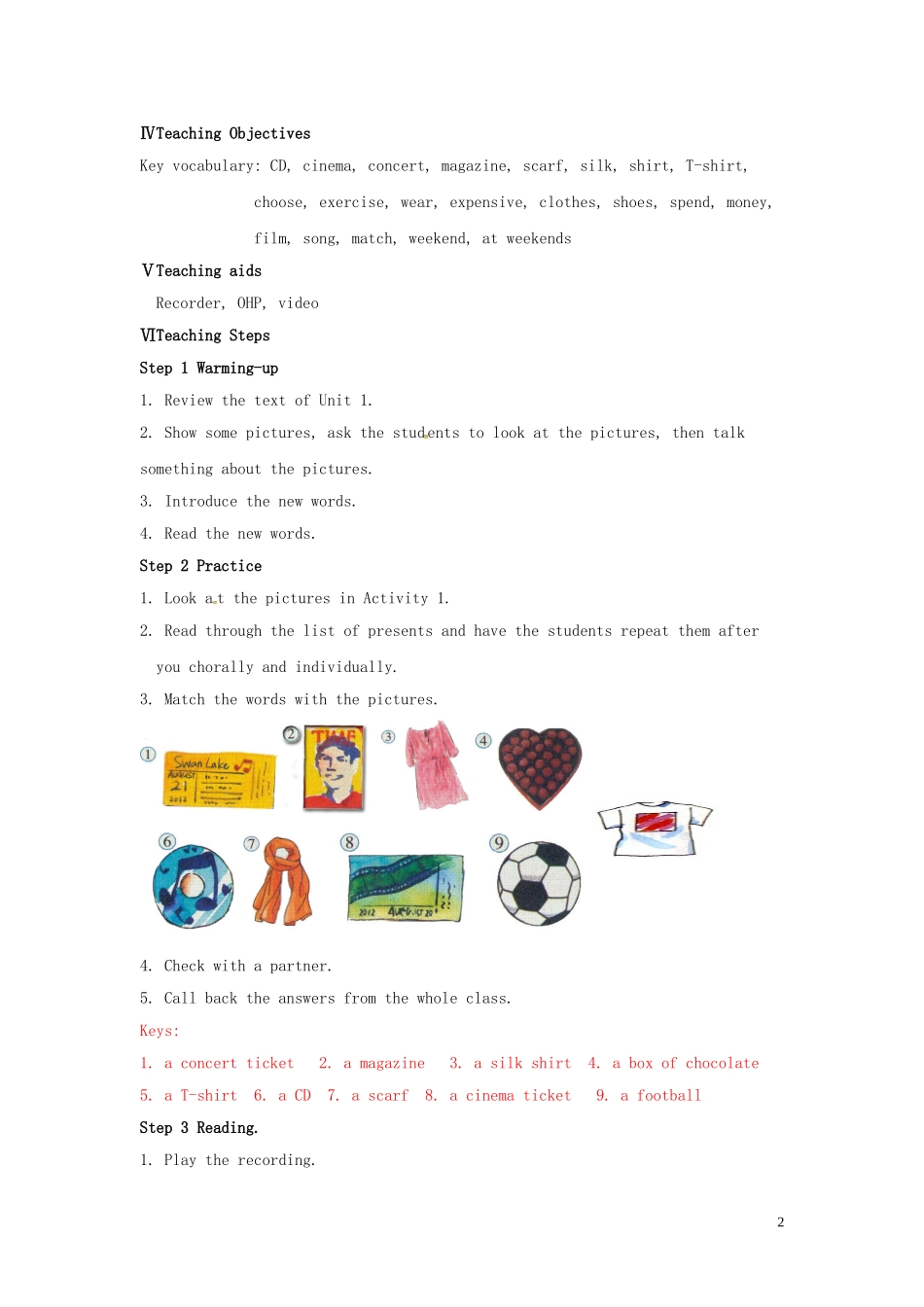 山东省冠县第一中学七年级英语上册Module8ChoosingpresentsUnit2Sheoftengoestoconcerts教案新版外研版_第2页