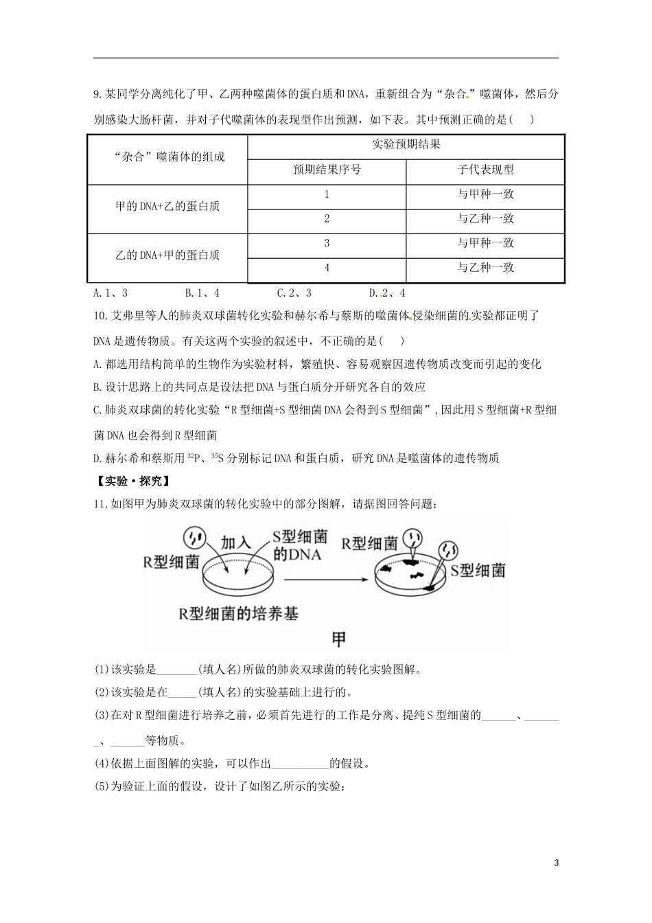 （导学讲连通）2013高中生物 基因的本质分层达标训练精品练习7（含解析）新人教版必修2_第3页