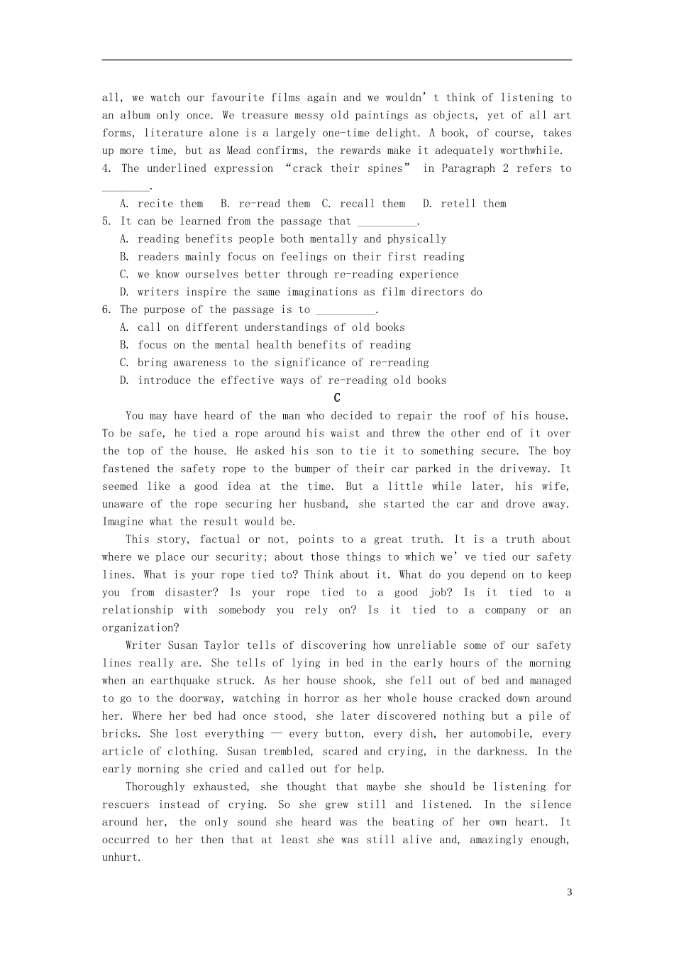 山西省山大附中2015_2016学年高三英语9月第一学期模块诊断试题_第3页