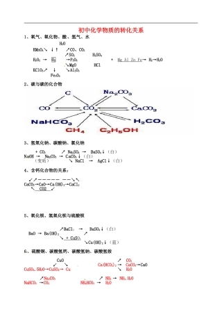 湖北省北大附中武汉为明实验学校中考化学物质转化关系图素材