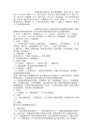 《教育知识与能力》重点整理