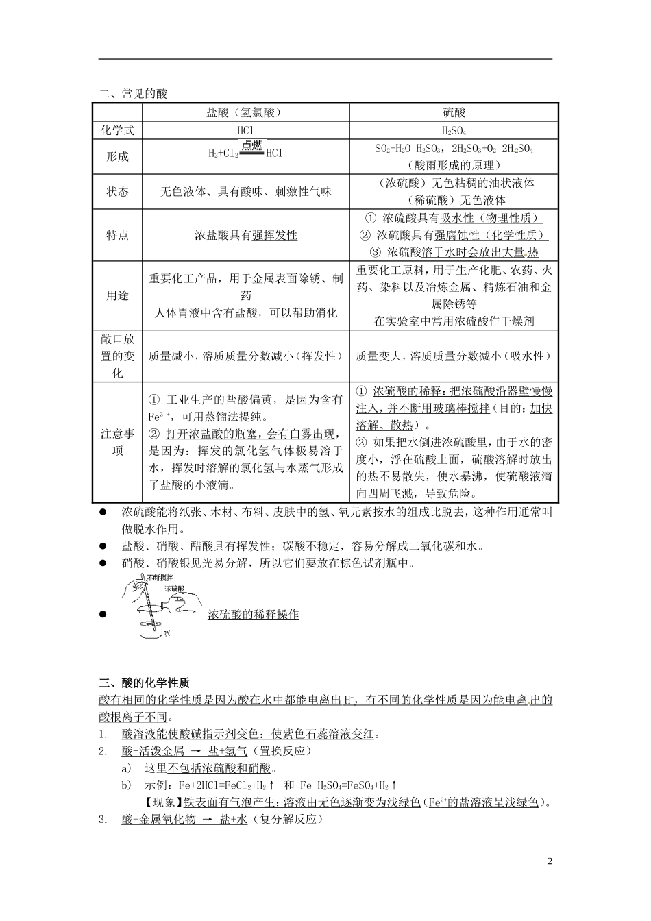 北京市和平北路学校中考化学第十单元酸和碱复习提纲新人教版_第2页