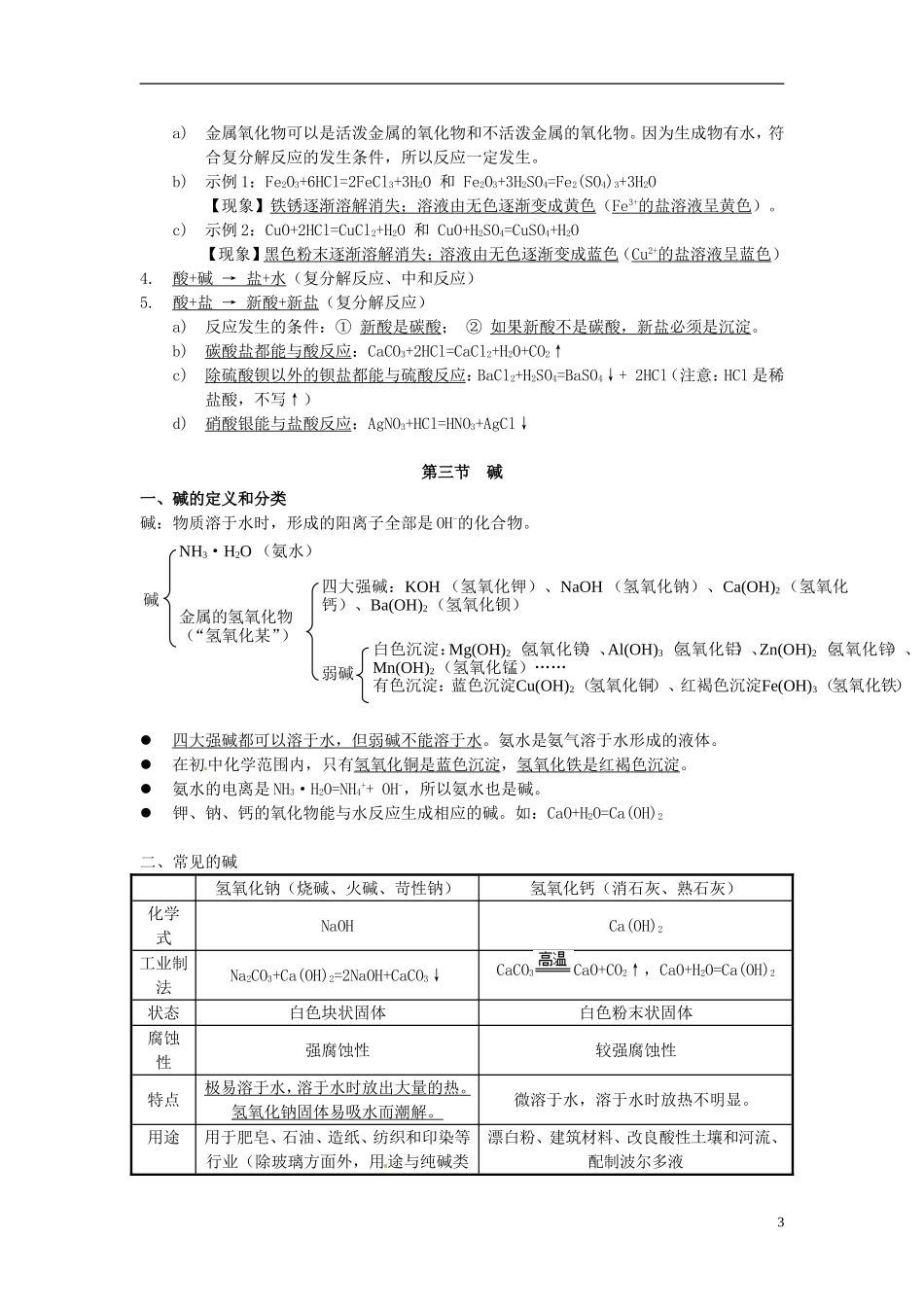 北京市和平北路学校中考化学第十单元酸和碱复习提纲新人教版_第3页