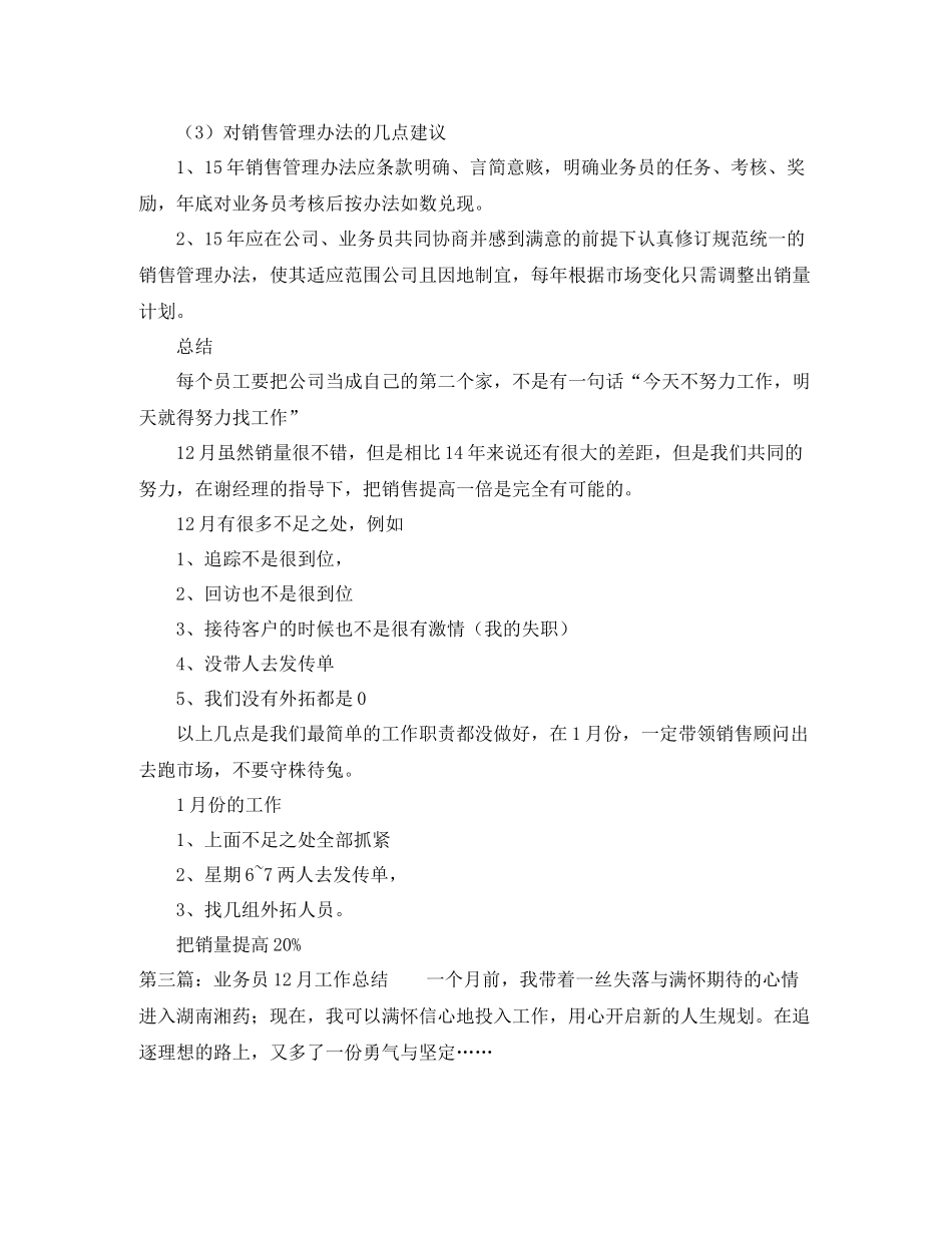 业务员12月工作总结_第3页