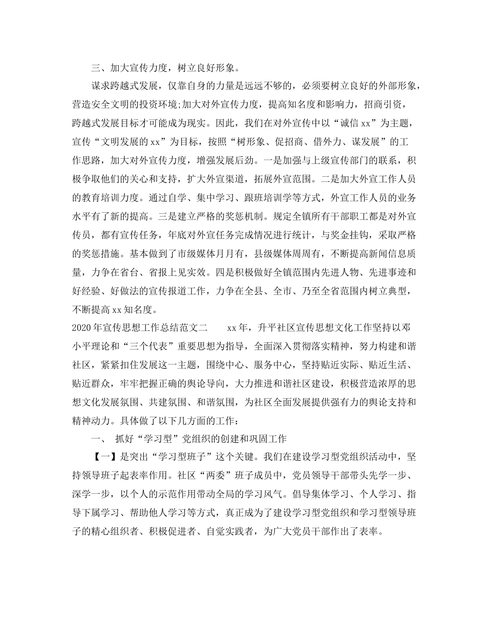 2020年宣传思想工作总结范文_第3页