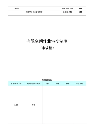 有限空间作业审批制度