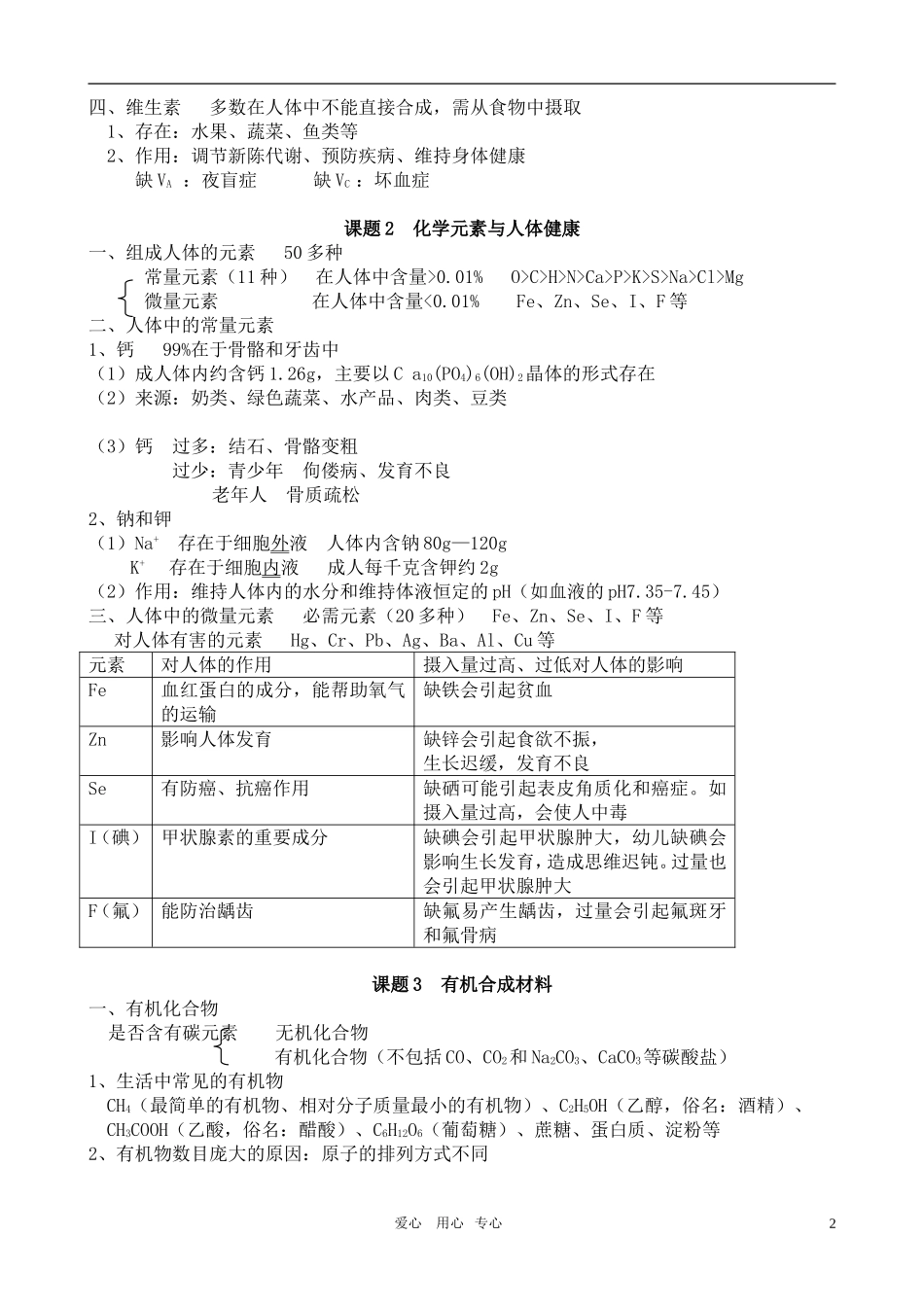 九年级化学第十二单元知识点_第2页
