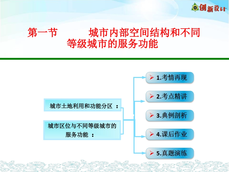 第一节城市内部空间结构和不同等级城市的服务功能_第1页