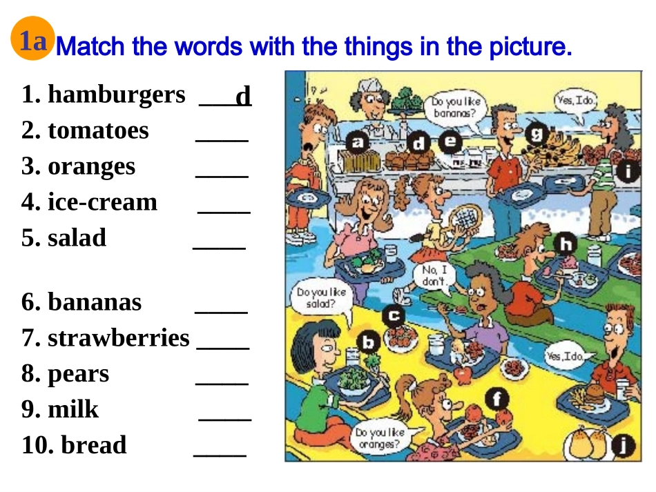 2014新人教版七年级英语上Unit6完整课件_第2页