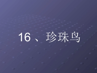 珍珠鸟MicrosoftPowerPoint演示文稿