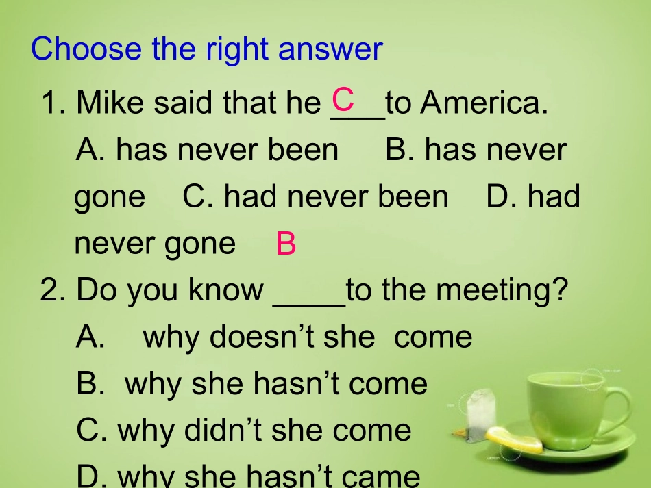 广东省梅州市梅江区实验中学中考英语宾语从句练习复习课件人教新目标版_第3页