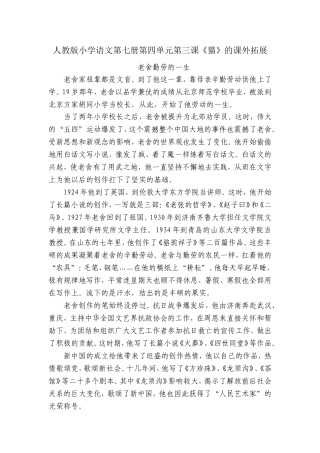 《猫》课外拓展1