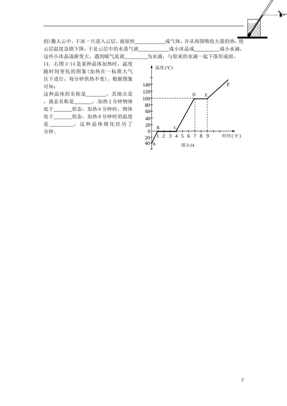 2015年秋八年级物理上册5.3汽化与液化第2课时导学测评无答案新版教科版_第2页