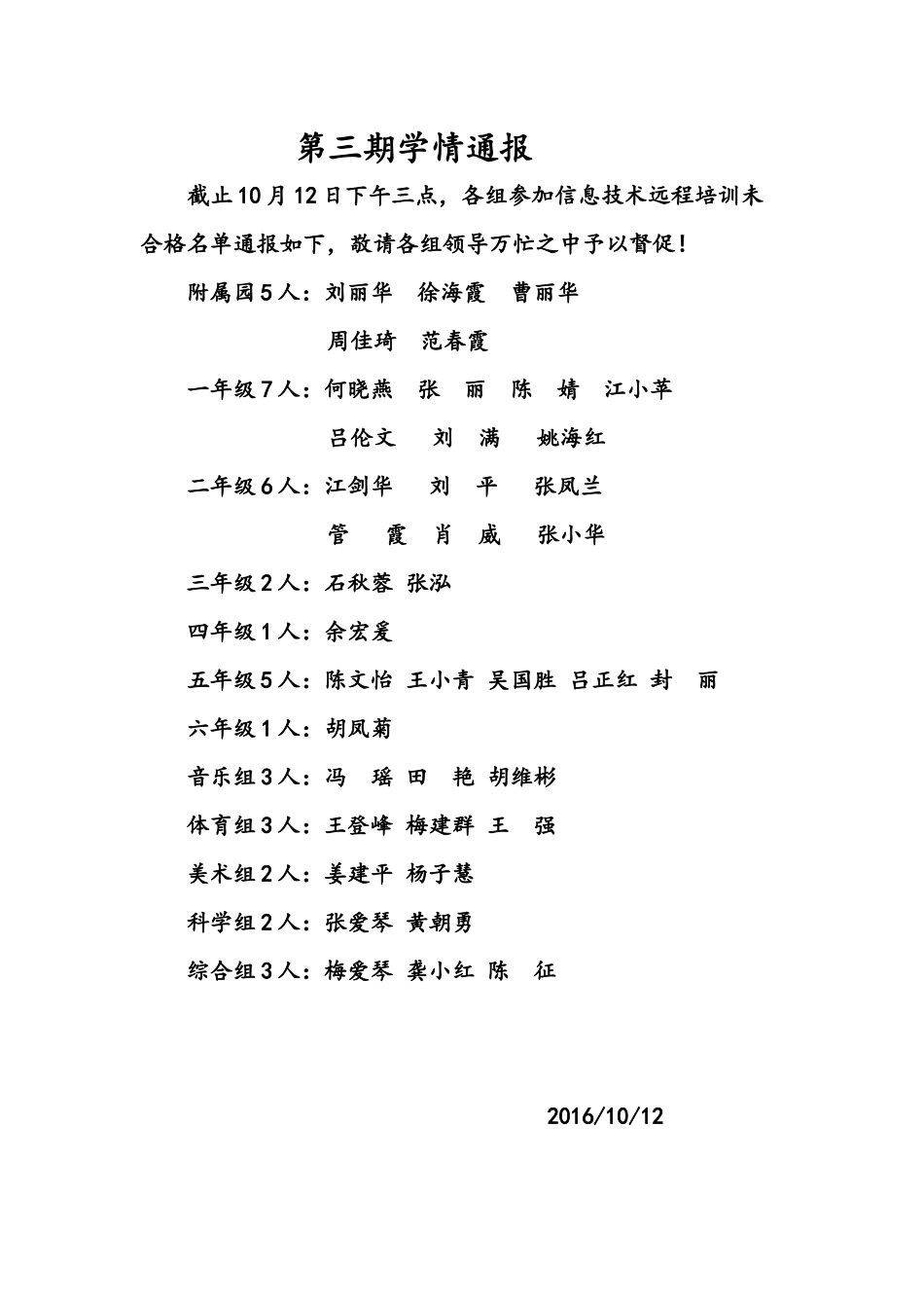 第三期学情通报_第1页