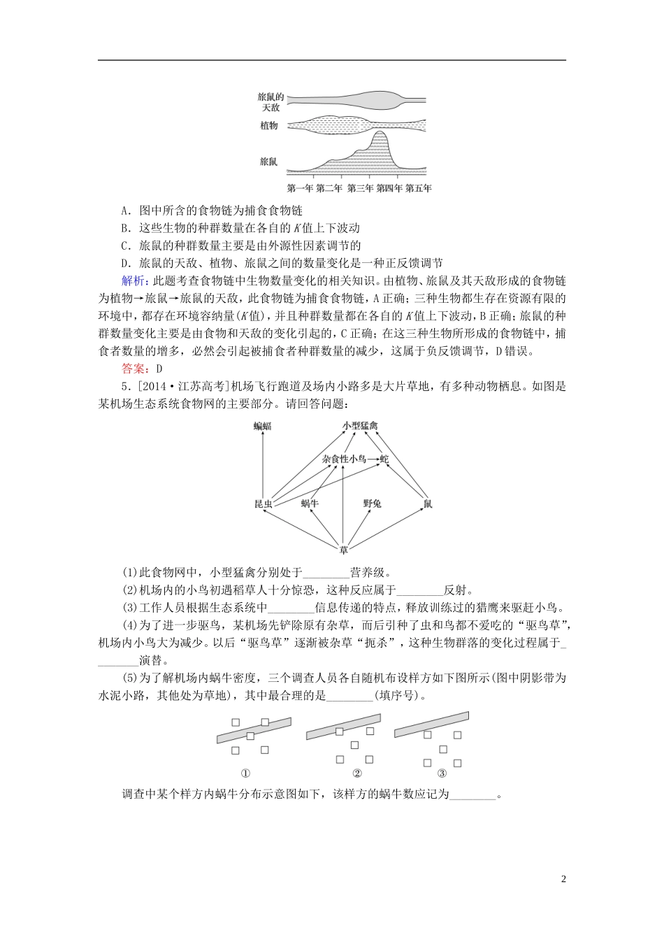 2016高三生物第一轮总复习第一编考点过关练考点35生态系统的结构_第2页