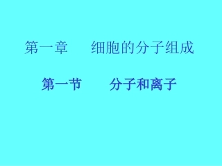 《分子和离子》课件２