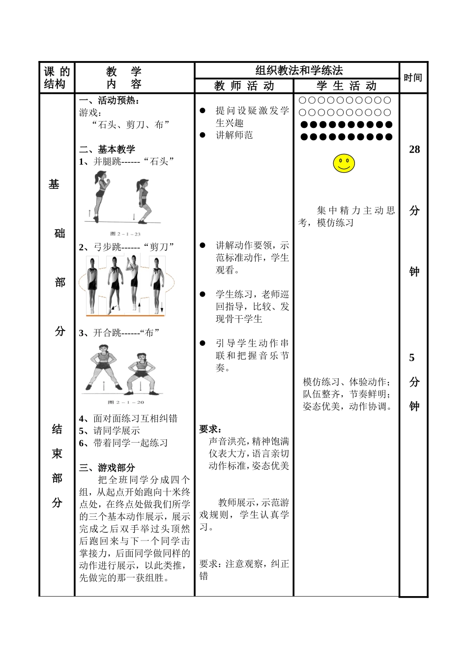 小学健美操课教案(1)_第2页