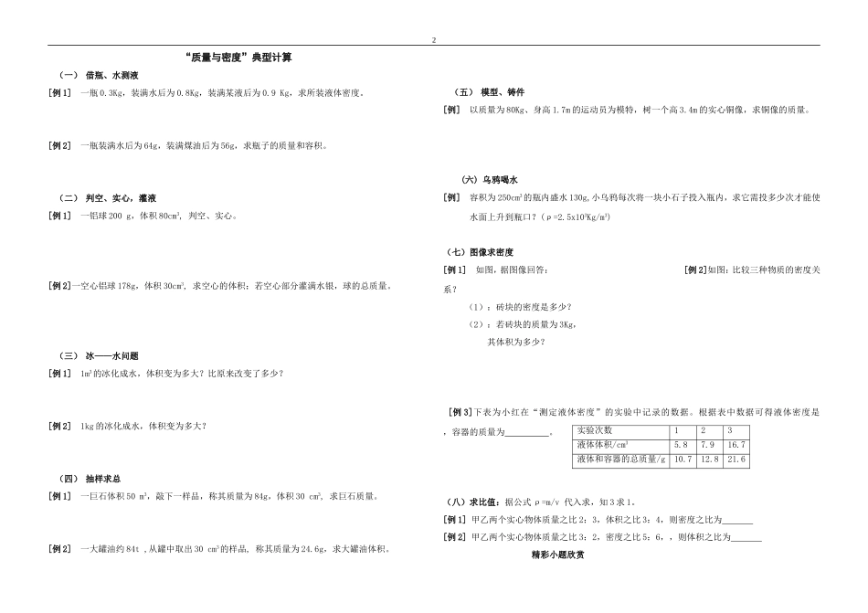 质量和密度计算题归类l练习_第2页