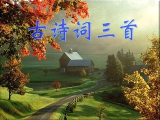 《古诗词三首》教学课件1