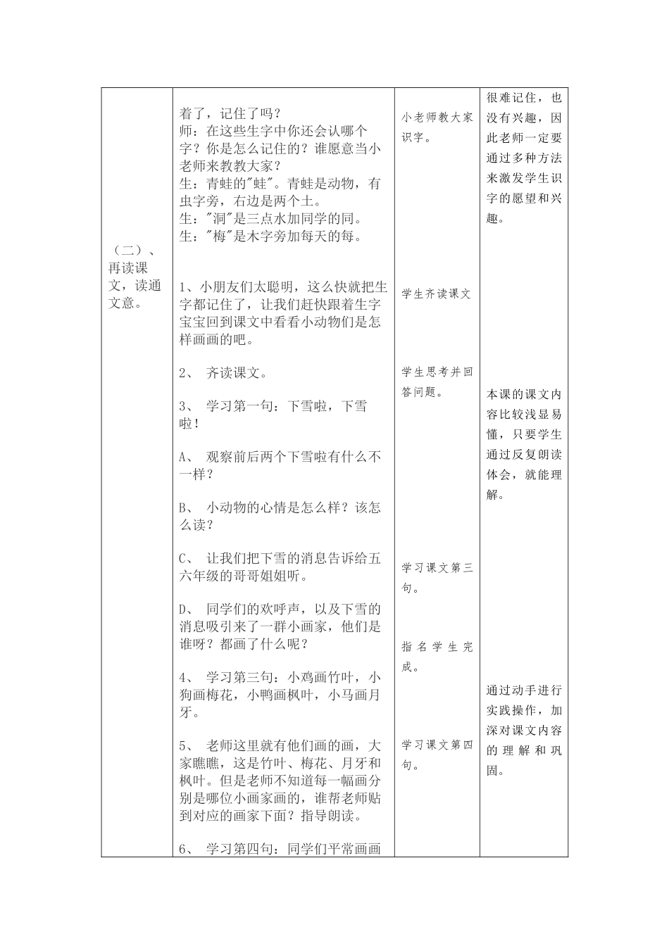 雪地里的小画家教学设计_第3页