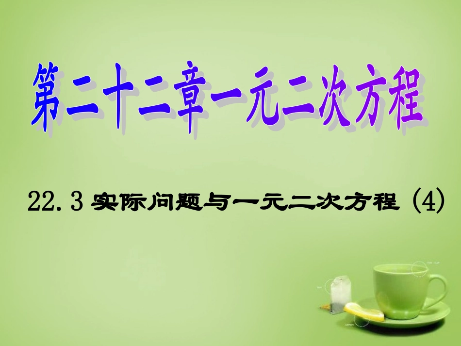 广东省惠东县教育教学研究室九年级数学上册22.3实际问题与一元二次方程课件4新人教版_第1页
