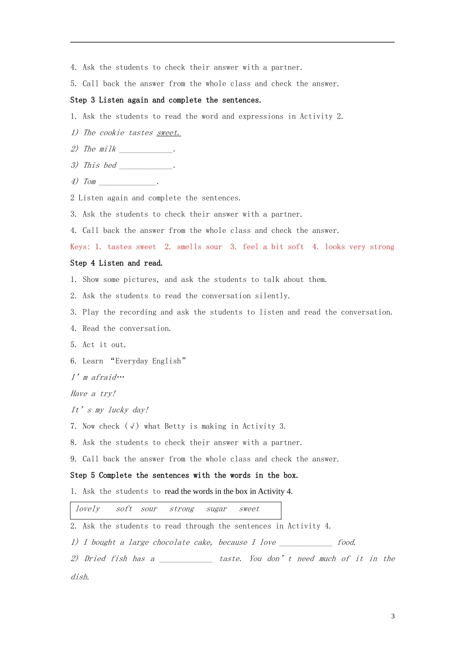 广东省惠东县教育教学研究室八年级英语下册Module1Feelingsandimpressions教案新版外研版_第3页