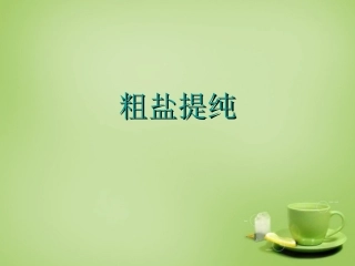 北京市和平北路学校中考化学粗盐提纯复习课件1