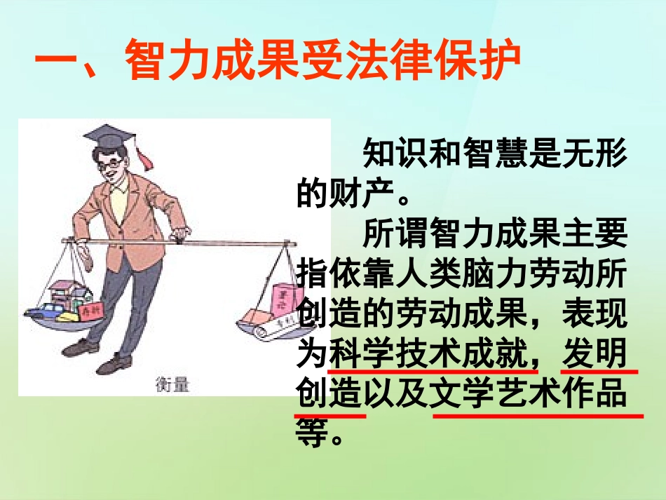 浙江省宁波市慈城中学八年级政治下册3.7.3无形的财产课件新人教版_第2页