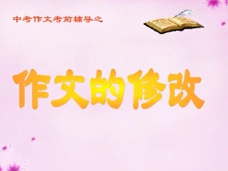 中考语文作文专题辅导5作文的修改课件
