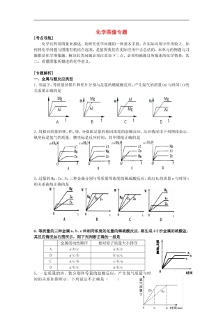 广东省河源中国教育学会中英文实验学校中考化学化学图像专题复习无答案