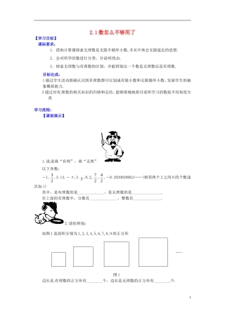 辽宁省灯塔市第二初级中学2015_2016学年八年级数学上册2.1数怎么不够用了导学案无答案北师大版