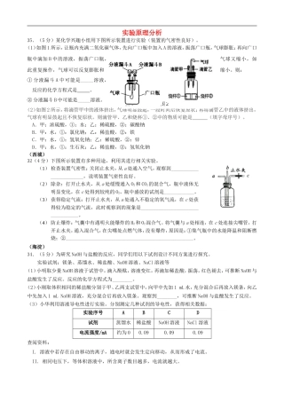 北京市2015年中考化学一模汇编实验原理分析无答案