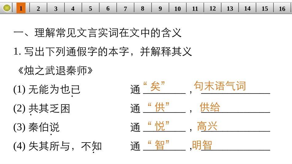 教材文言文考点化复习必修1《烛之武退秦师》《荆轲刺秦王》《鸿门宴》_第2页