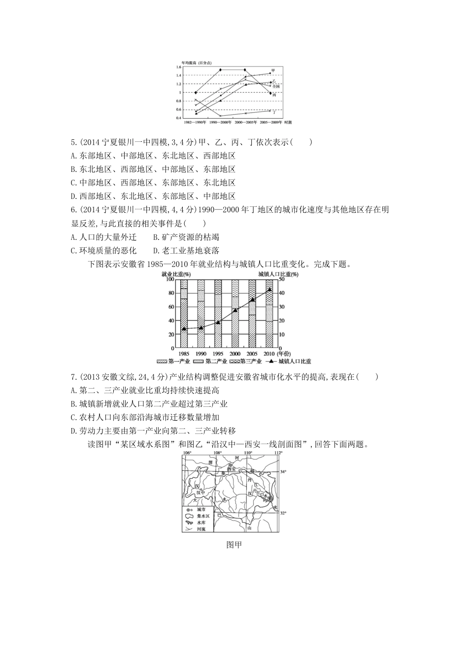 2016版高考地理第十七单元区域经济发展闯关检测_第2页