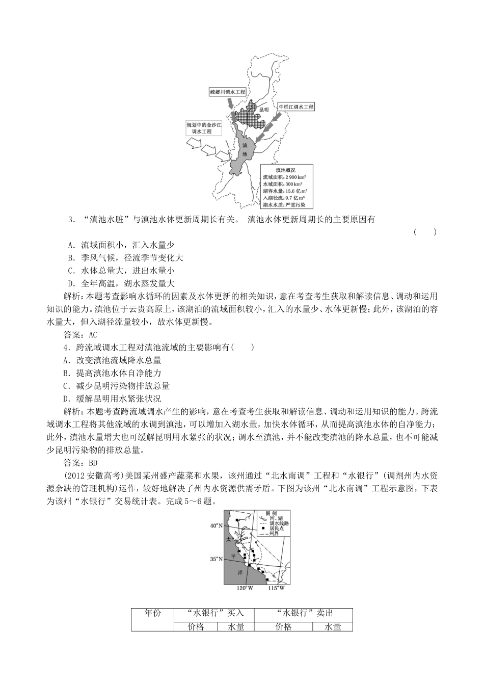 2016高考地理第一轮总复习真题备选题库第十六章区域经济发展与区域联系_第2页