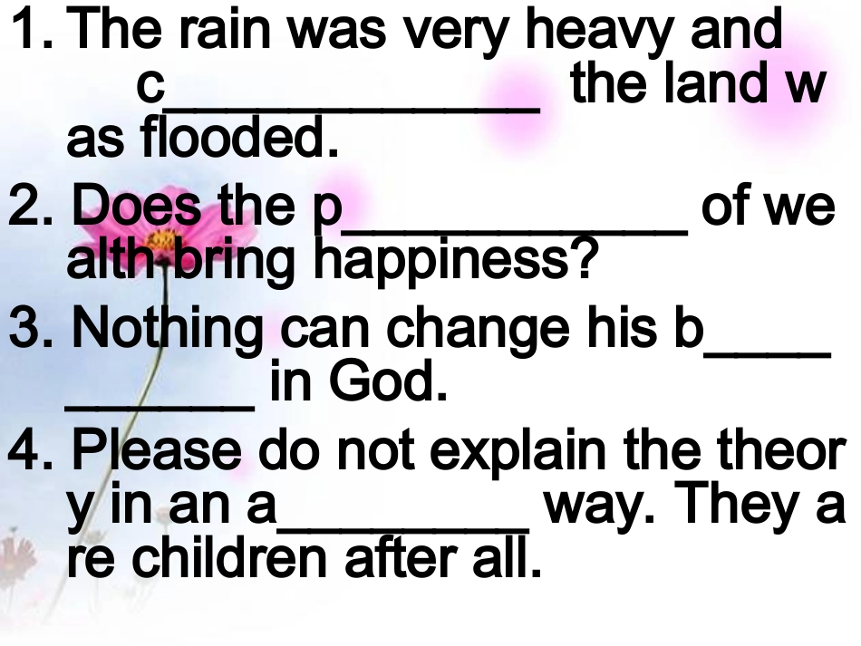 人教实验高二Book6Unit1word&grammarpractice课件_第3页