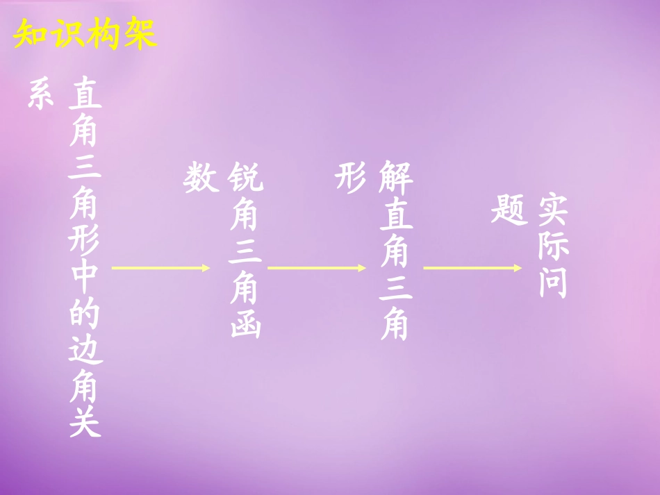 广东省惠东县教育教学研究室九年级数学下册28锐角三角函数小结与复习课件2新人教版_第2页