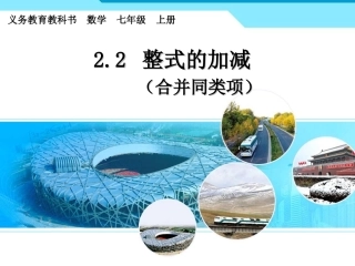 整式的加减合并同类项