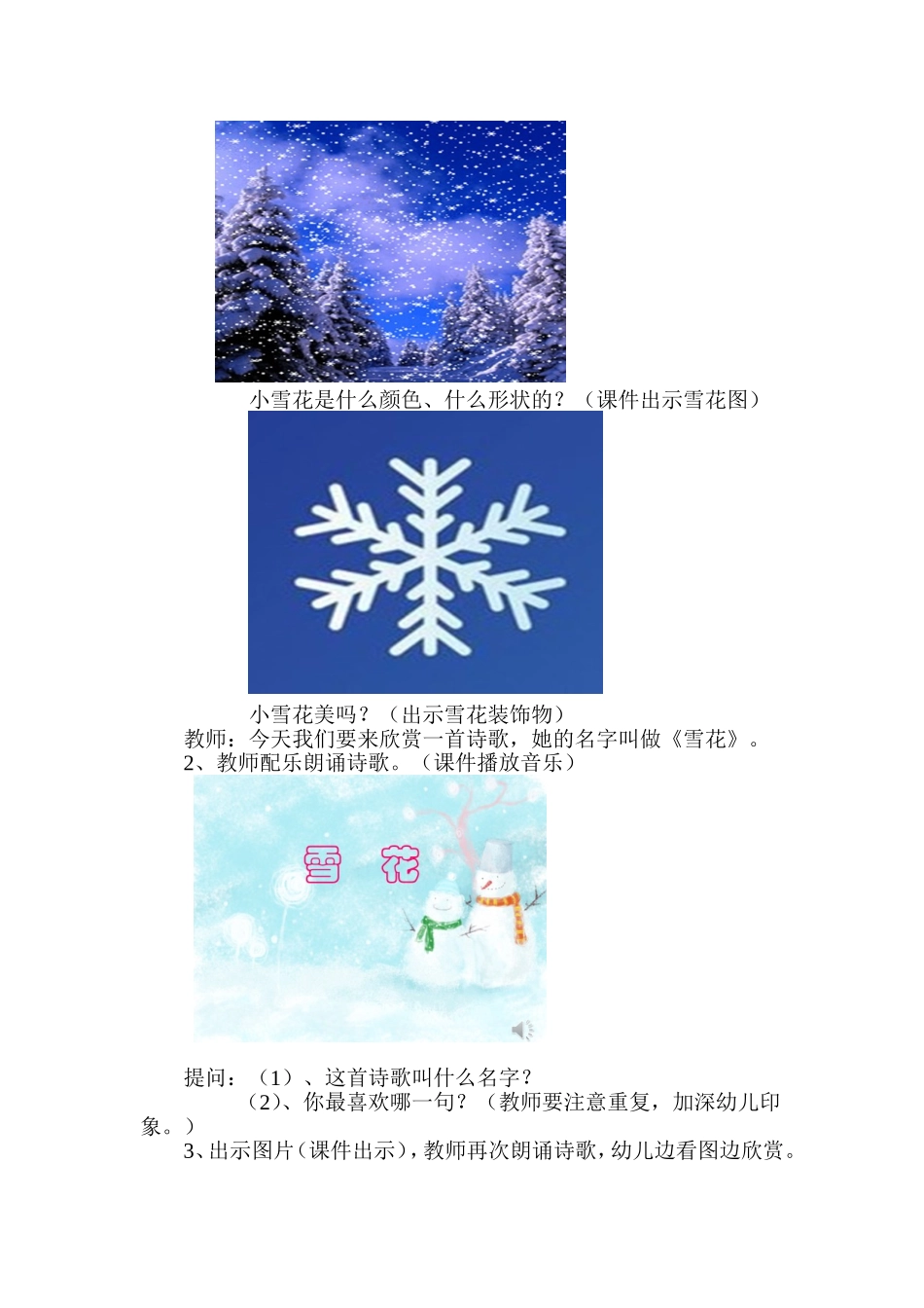 《雪花》教学设计_第2页
