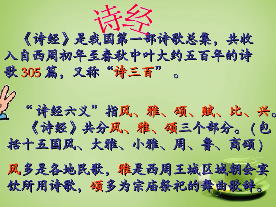 广东省广州市花都区赤坭中学九年级语文下册24诗经两首课件新人教版_第2页